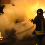 Incendio notturno Vigili del Fuoco