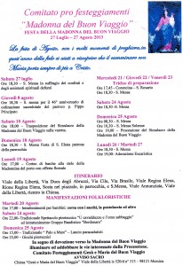 Programma della festa del Ringo 2013