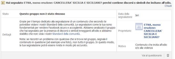 segnalazione gruppo