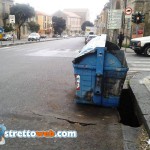 Il cassonetto ieri...