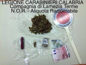 Droga: due arresti dei carabinieri di Lamezia