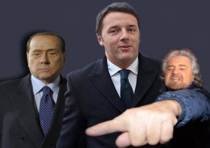 Renzi, tra Grillo e Berlusconi