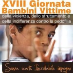 Pedofilia: 18esima Giornata bambini vittime della violenza (Gvb) promossa da Meter di don Fortunato Di Noto -locandina-