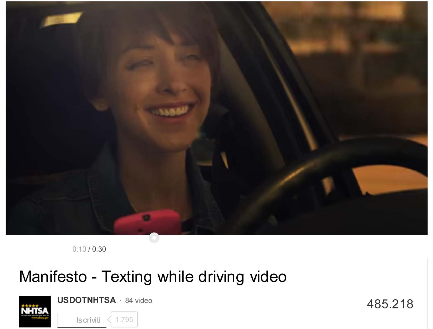 Manifesto – Texting while driving video – YouTube-1