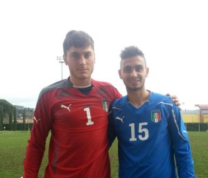 Lagomarsini e Silvestri con la maglia della Nazionale U20 di Lega Pro
