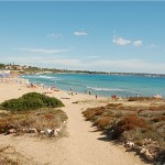 vista della spiaggia