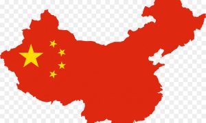 cina mappa bandiera