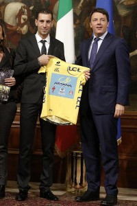 Matteo Renzi meets Vincenzo Nibali