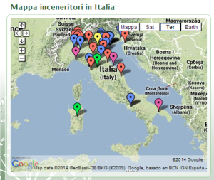 mappa inceneritori italia