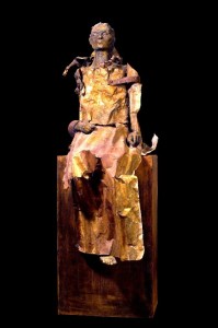 Alessio Deli, Summer awakening,cera, lamiera, ferro, terracotta, legno, poliuretano, cm 165x60