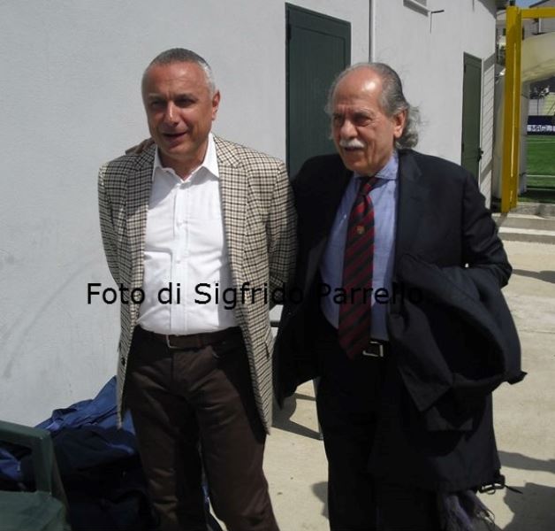 Carbone e Praticò qualche minuto prima del derbyssimo Palmese-Reggio Calabria