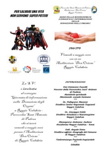Giornata donazione organi RC