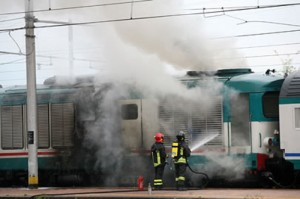 Treno incendio