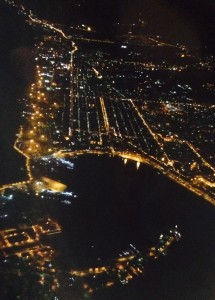Porto Messina dall'alto notte