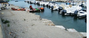 particolare del pontile realizzato senza autorizzazione