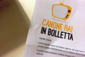 Canone Rai in bolletta