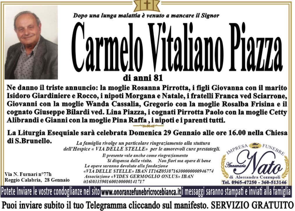 PIAZZA CARMELO