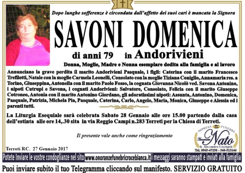 SAVONI DOMENICA