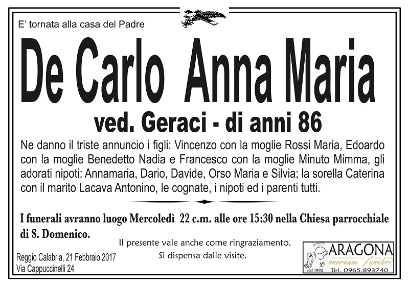 de carlo anna maria