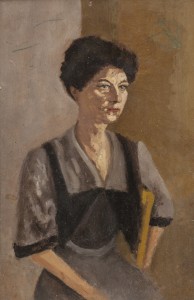 LUIGI PIRANDELLO Ritratto della moglie Antonietta, 1910, olio su tavola 22 x 15