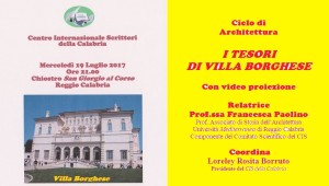 foto manifesto i tesori di Villa Borhese -
