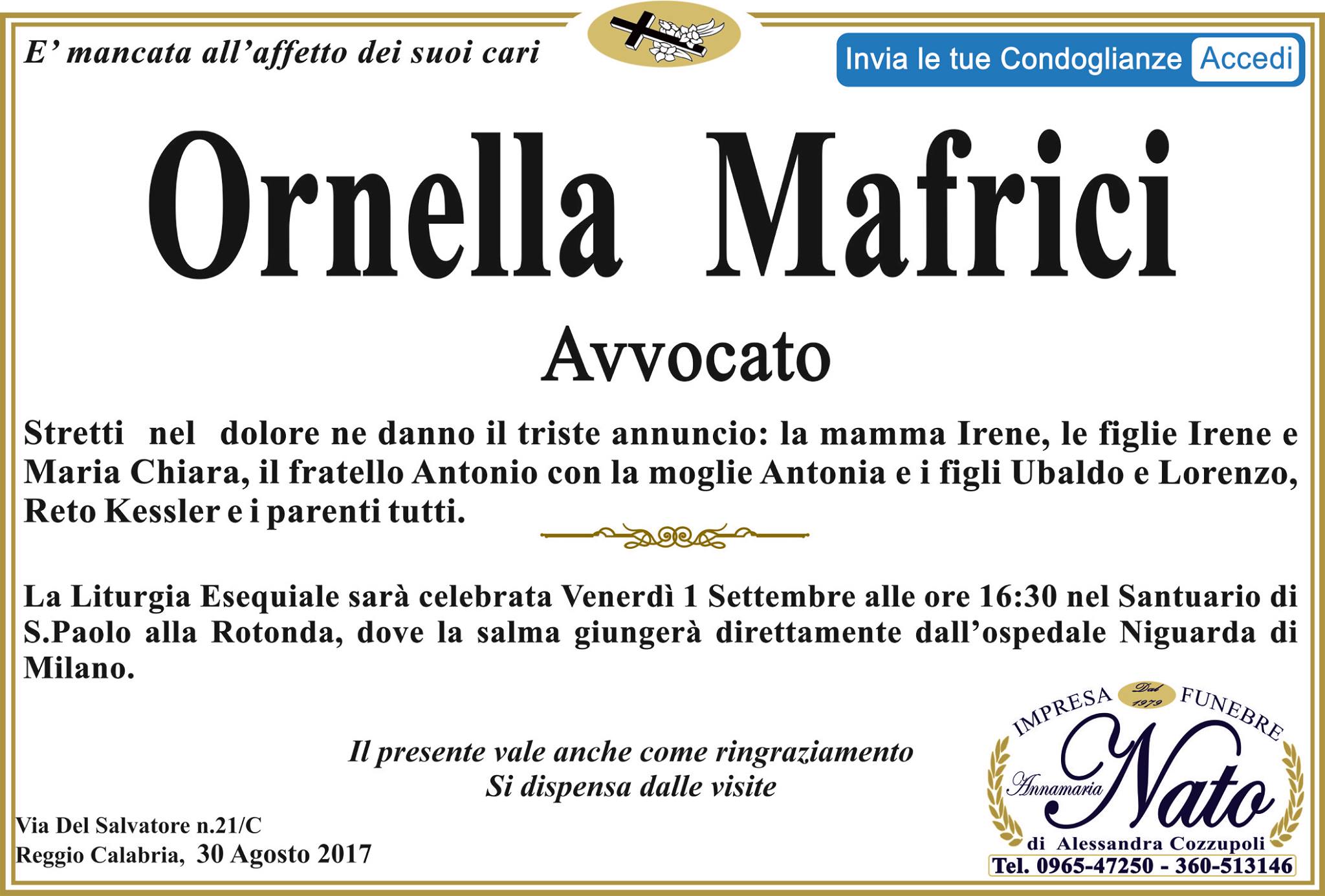 Avvocato Ornella Mafrici