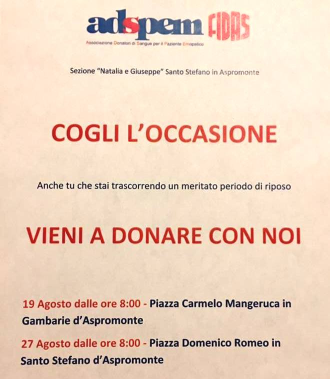 locandina donazione