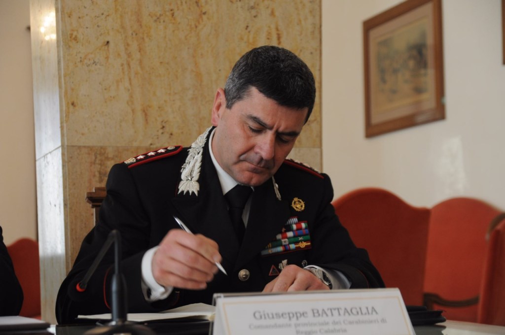 Giuseppe Battaglia comandante provinciale dei Carabinieri di Reggio Calabria