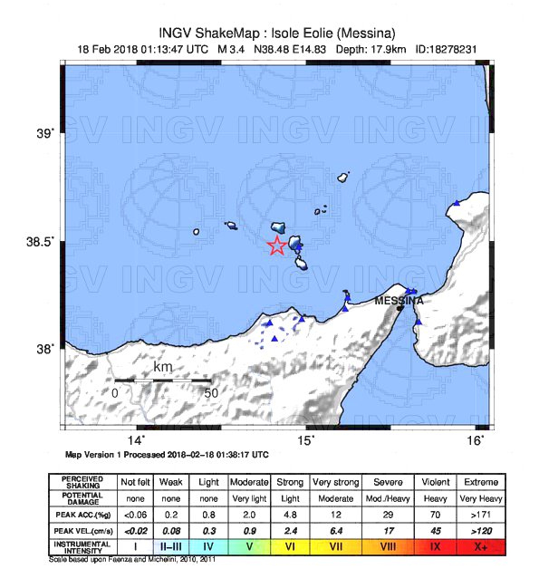 Terremoto Eolie