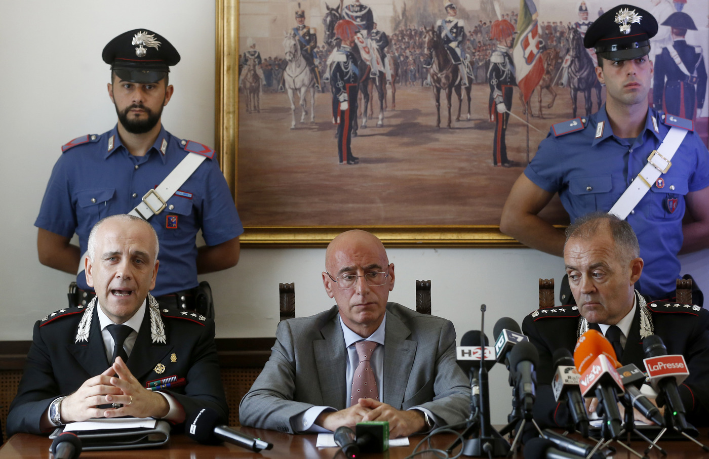 Conferenza stampa sull’operazione che ha portato a 31 arresti nel clan dei Casamonica