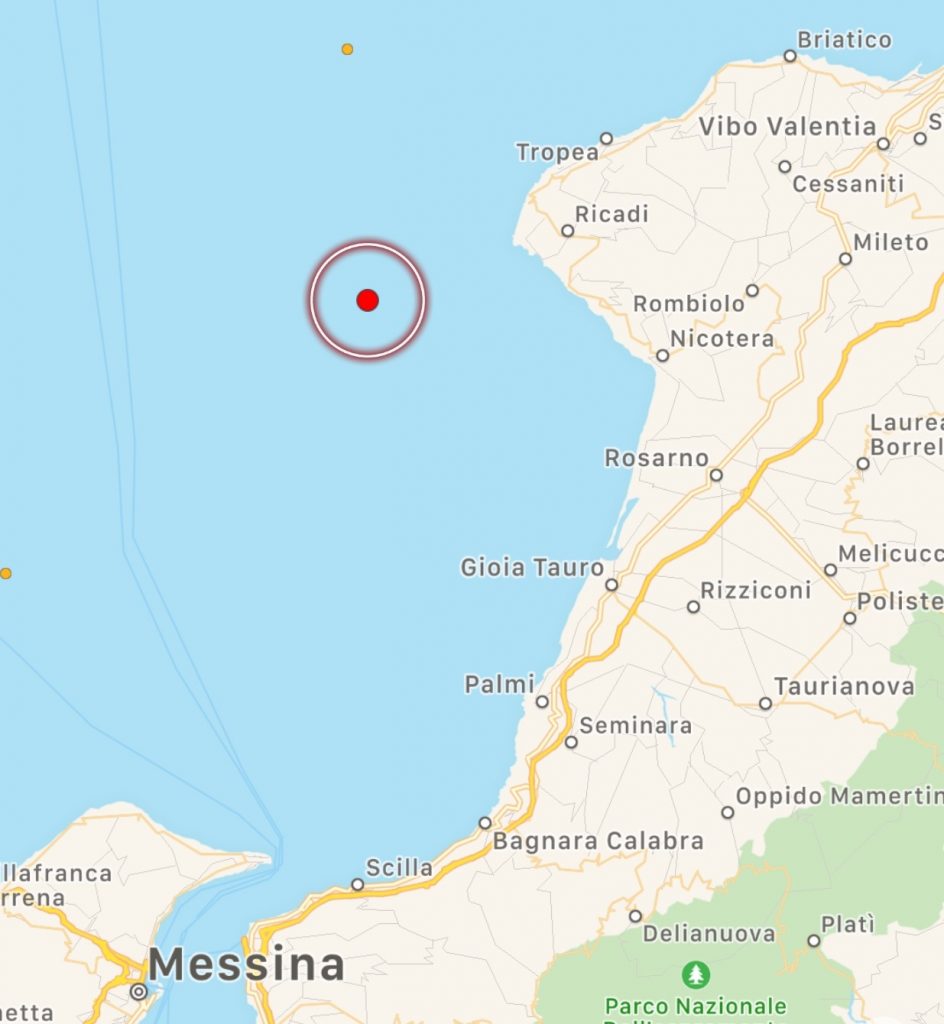 terremoto Ricadi Vibo Valentia