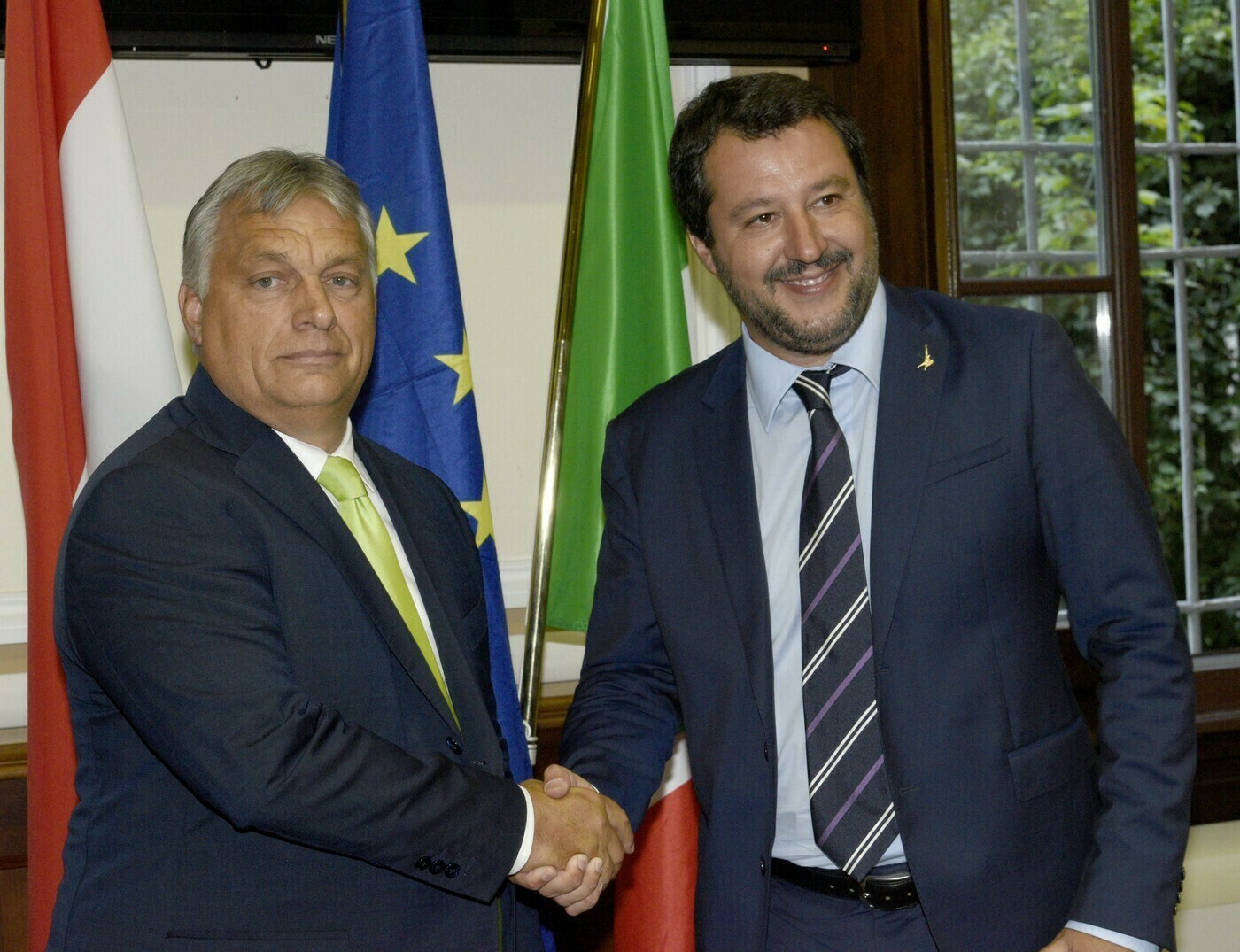 Milano, Matteo Salvini incontra Viktor Orban
