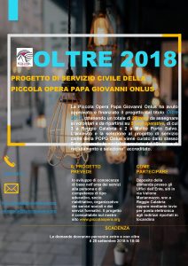 servizio civile progetto oltre 2018