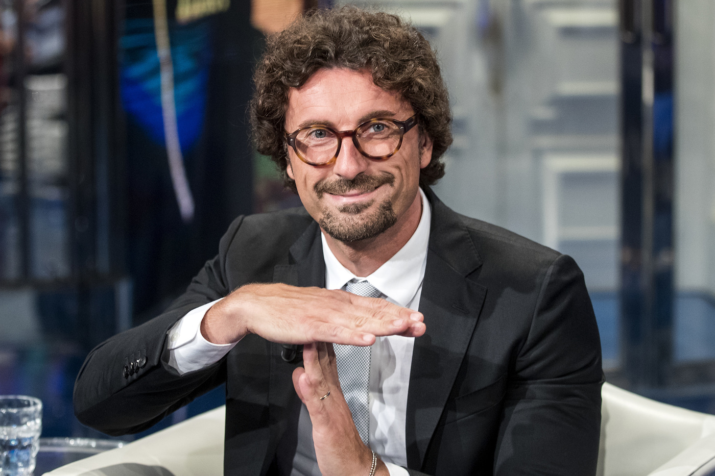Danilo Toninelli ospite a ""Porta a Porta"Danilo Toninelli ospite a ""Porta a Porta"