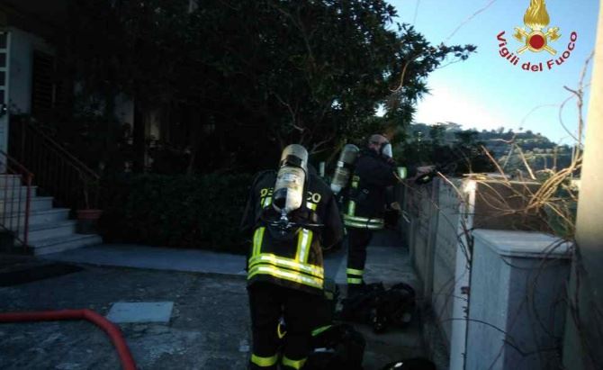 incendio casa di cura reggio calabria