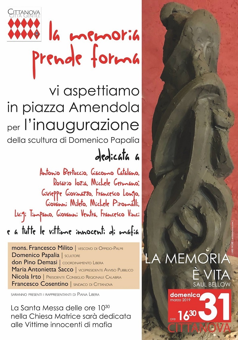 Cittanova monumento vittime mafia