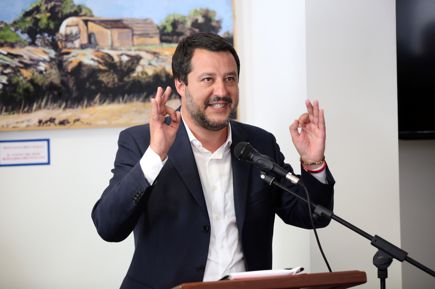 Sicilia, il Ministro Matteo Salvini inaugura il commissariato di Corleone
