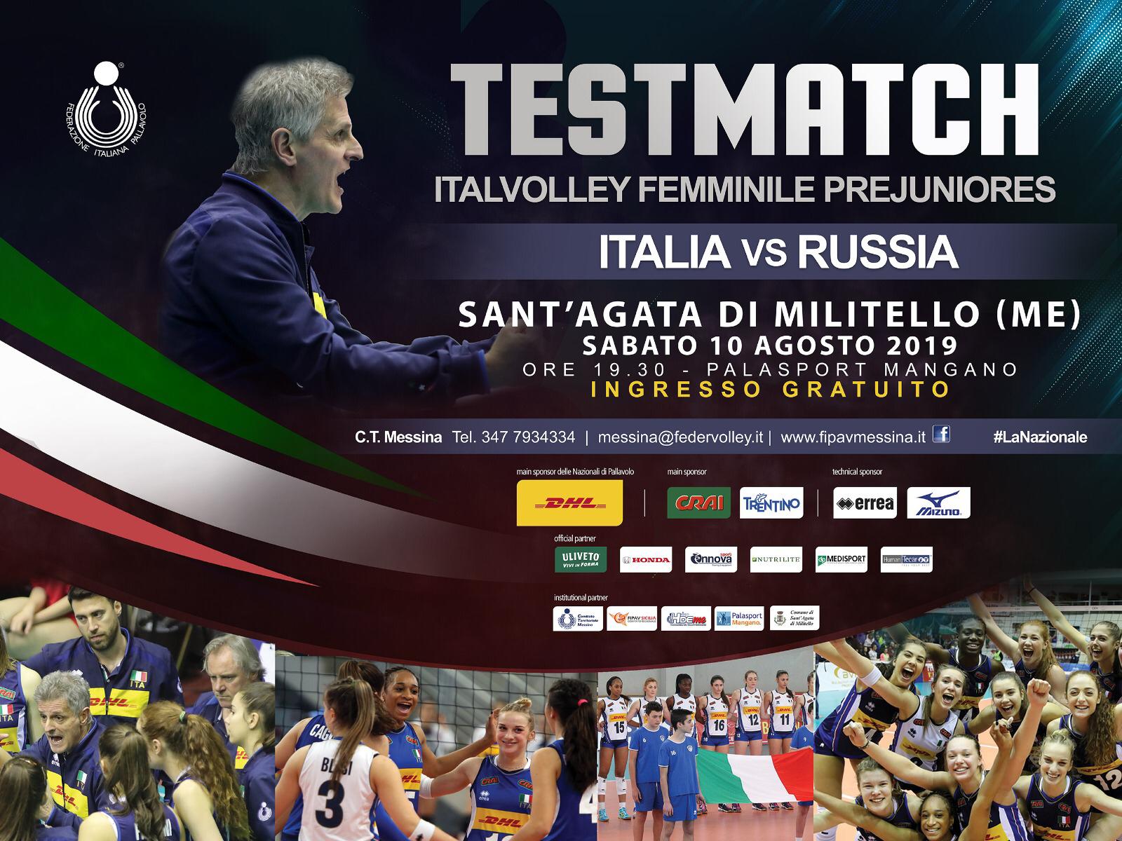 Ita vs Rus test match locandina