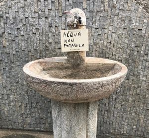 acqua non potabile