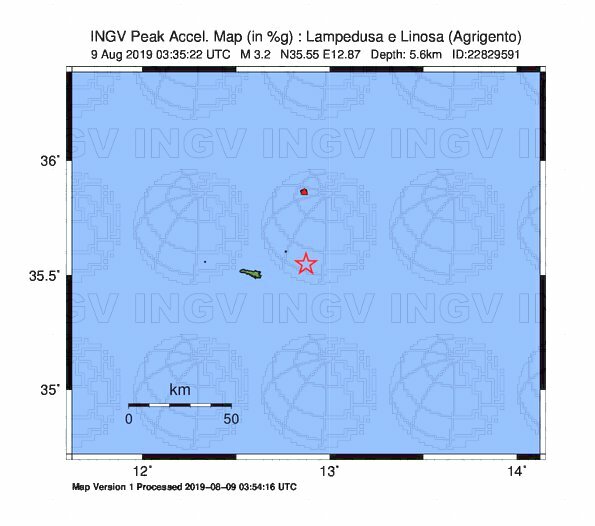 terremoto lampedusa linosa