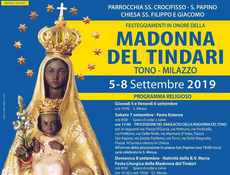 Milazzo: al via i festeggiamenti della Madonna del Tindari