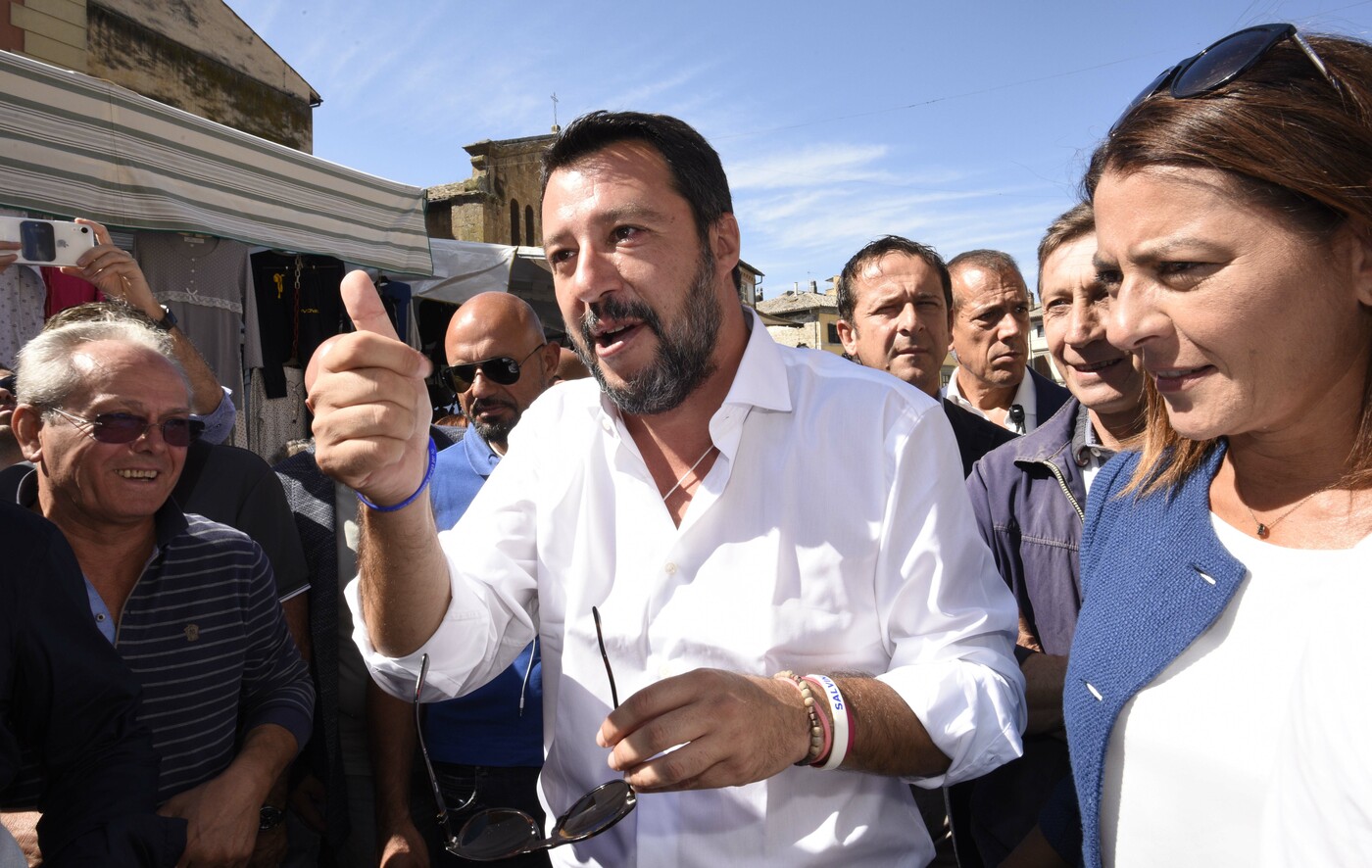 Iniziativa elettorale di Matteo Salvini a Orvieto