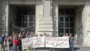 Protesta lavoratori CAS