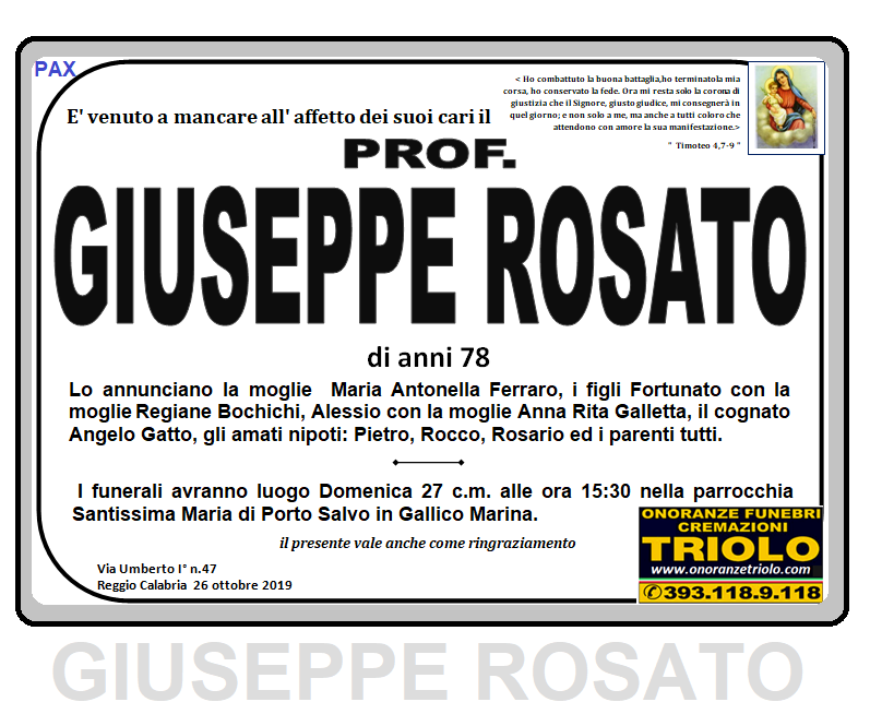 necrologio rosato