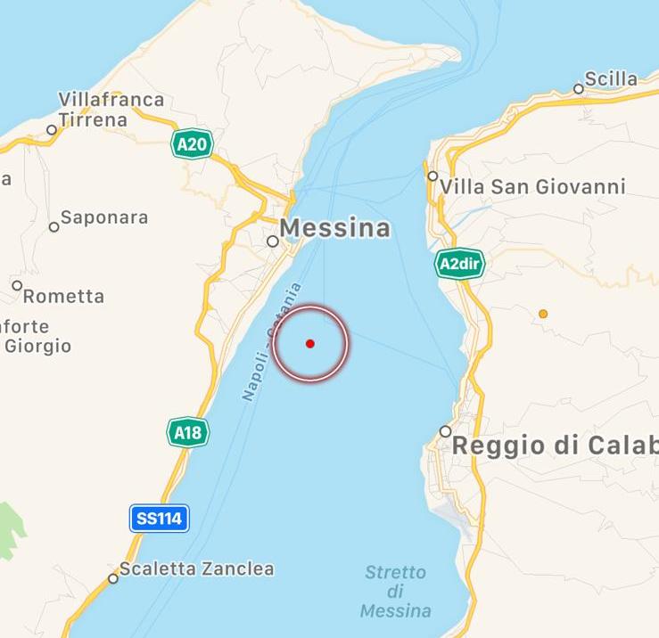 terremoto stretto di messina ordigno bellico 29 ottobre 2019