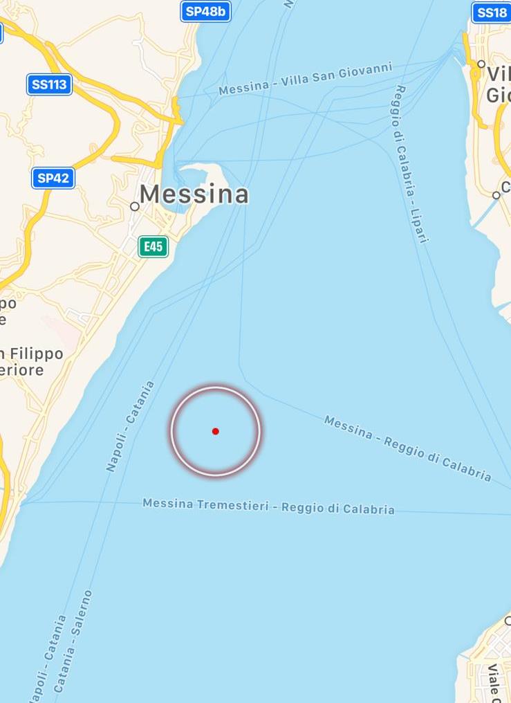 terremoto stretto di messina ordigno bellico 29 ottobre 2019