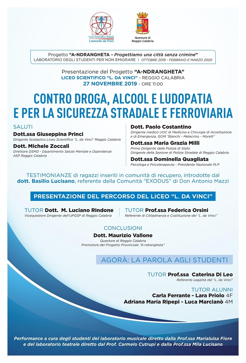 Liceo Vinci progetto A-ndrangheta