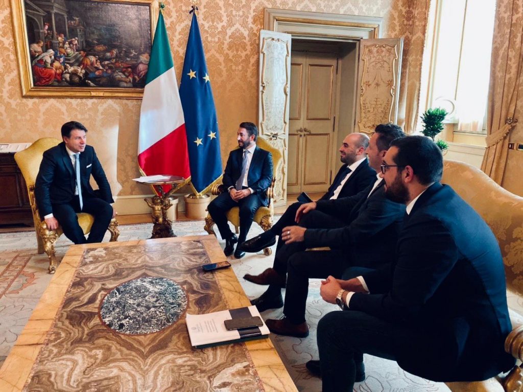 Delegazione M5s con presidente Conte