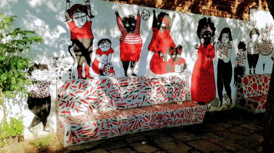 Murales donato allo Sprar dall'artista Sara Fratini