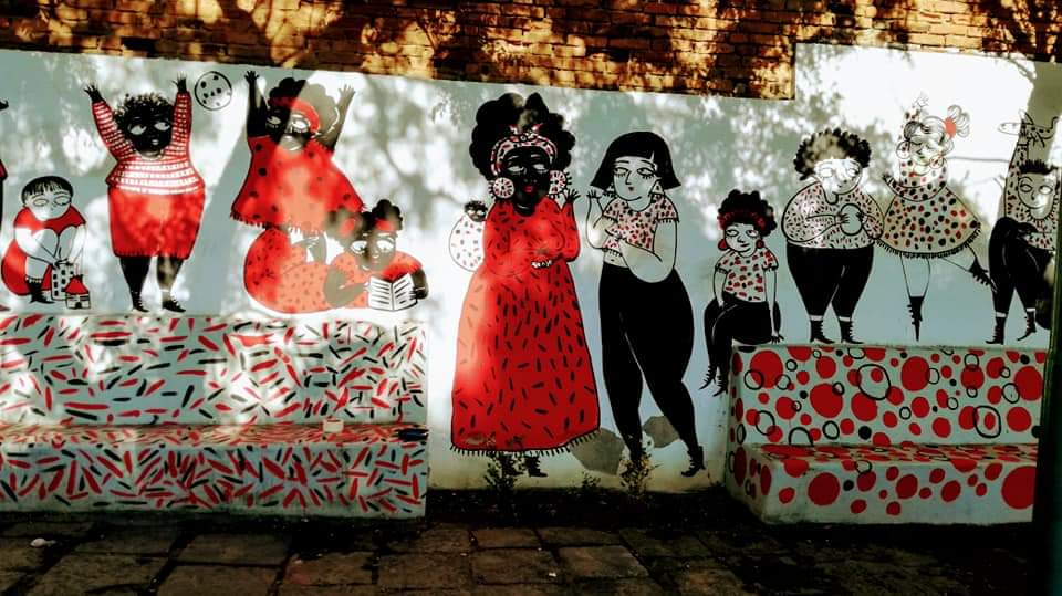 Murales donato allo Sprar dall'artista Sara Fratini